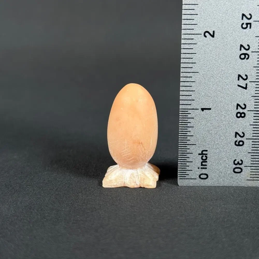 Miniature Carved Stone Egg with Nativity Inside 1.5
